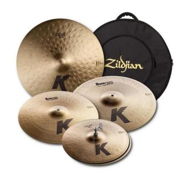 Imagem de Kit set prato zildjian k series kp100 15 17 19 22 com bag