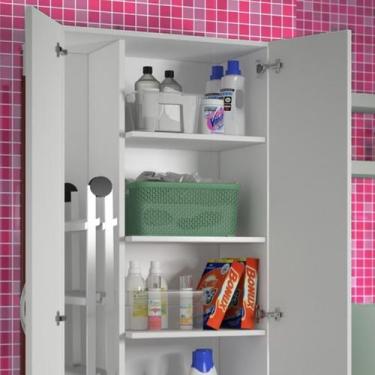 Imagem de Armário Para Lavanderia Multiuso 2 Portas Alto Dispensa - ClickForte