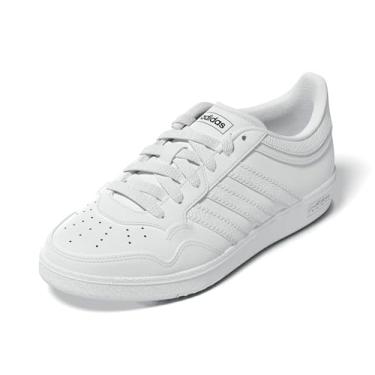 Imagem de adidas Tênis de basquete unissex infantil Hoops 4.0, Branco/Preto, 6.5 Big Kid