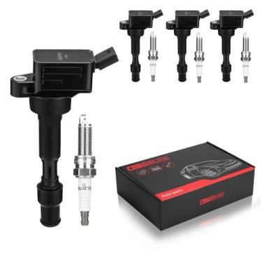 Imagem de CASEONJAN Pacote de bobinas de ignição UF816 e velas de ignição irídio, compatível com Hyundai Elantra Kona Sonata Veloster Kia Forte Optima 2016-2022 - L4 2.0L substitui 27300-2E601 UF816, conjunto