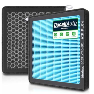 Imagem de Dacall CF11182 HEPA Filtro de ar de cabine com carvão ativado para Acura Integra, MDX, RDX, TLX; para Honda Civic, Clarity, CR-V, CR-Z, Fit, HR-V, Insight, Odyssey. Substitua CP182, 80292-TF0-G01