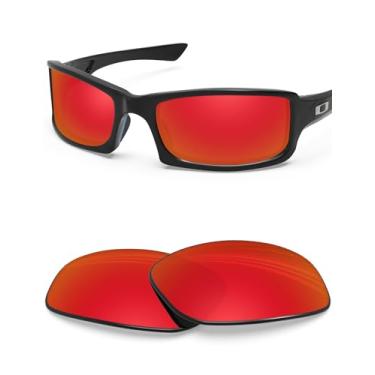 Imagem de Lentes de reposição polarizadas antissal BlazerBuck para Oakley Fives Squared, Fire Red Polarized - [Polycarbonate Ar Coated], 0