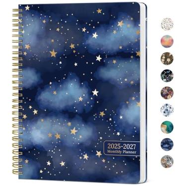 Imagem de Agenda mensal 2025-2027, calendário mensal de 2 anos 2025-2027, julho de 2025 a junho de 2027, 17,8 cm x 25,4 cm, agenda mensal de 65 a 27, perfeita para planejamento de casa e escritório escolar