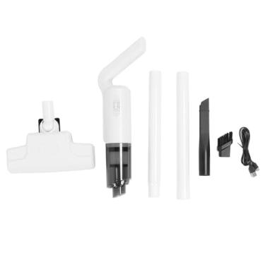 Imagem de A aspirador de pó portátil 120W 9000PA poderoso vácuo portátil portátil recarregável para sofá de cama de escritório (Branco)