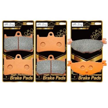 Imagem de ALLIE ZENG Pastilhas de freio de motocicleta de alto desempenho - fibra de carbono, baixo ruído, compatível com ajuste para Yamaha XP 500 T-Max 500 2008 2009 2010 2011 2012 Low Fade Easy Install