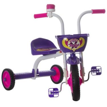Imagem de Triciclo Infantil Motoca Ultra Bikes Top Boy Girl, Roxo, Único