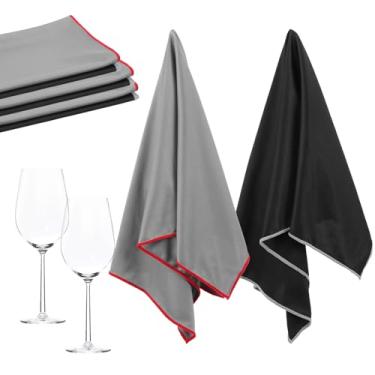 Imagem de MAQUITA 6 peças de panos de polimento de taça de vinho panos de limpeza de microfibra grandes 61 x 45 cm toalhas sem fiapos para secar taças de vinho, limpeza de janelas, taças, pratos, copos