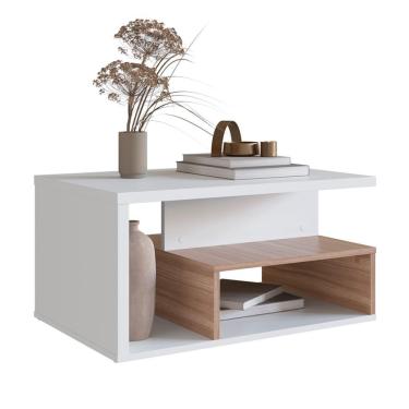 Imagem de Mesa de Centro Retangular Leah Branca e Montana