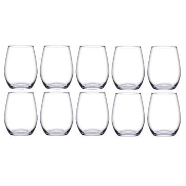 Imagem de Kit 10 Copos De Vidro Transparente Redondo Amber 440ml - PASABAHÇE, Am