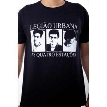 Imagem de Camiseta Legião Urbana 4 Estações Adulto - Glev.Conceito, PP, Preto
