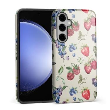 Imagem de DAIZAG Capa para Samsung Galaxy S24, linda capa de telefone para meninas e mulheres, capa protetora resistente a arranhões à prova de choque - frutas vermelhas fofas