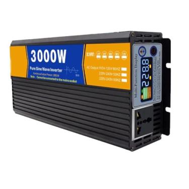 Imagem de 12v to 110v,Inversor de onda senoidal pura de alta eficiência de 3000 W DC 12 V/24 V/48 V/60 V/72 V, entrada CC, saída CA, inversor de energia solar de baixa frequência 110 V/220 V