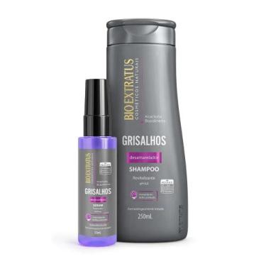 Imagem de Kit Desamarelador Bio Extratus Grisalhos Shampoo e Sérum