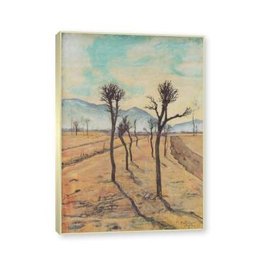Imagem de Moldura de champanhe. Pinturas a óleo famosas, (sem título 16) de Ferdinand Hodler, reprodução impressa em tela, arte de cenário para decoração de sala de estar. 50 x 70 cm - 19,6 x 27,5 pol