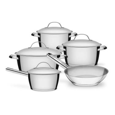 Imagem de Conjunto Fundo Triplo Panelas Allegra 5 Peças - Tramontina