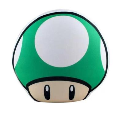 Imagem de Almofada Cogumelo Verde Vida Mario Bros Mushroom Super Mario