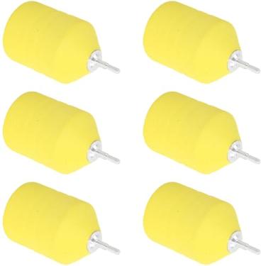 Imagem de KURUGEILI Pacote com 12 pontas de flecha de espuma vinílica acetinada, pontas de flecha de espuma vinílica acetinada para prática de tiro com flecha de 6,2 mm para tiro com arco e flecha, amarelo