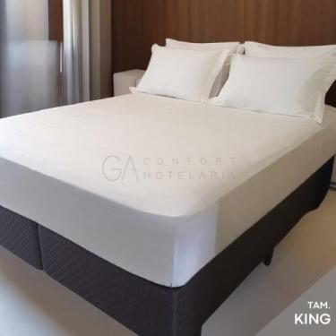 Imagem de Lençol Hotel Avulso Com Elástico 180 Fios King 198x203+40cm  Madri  TE