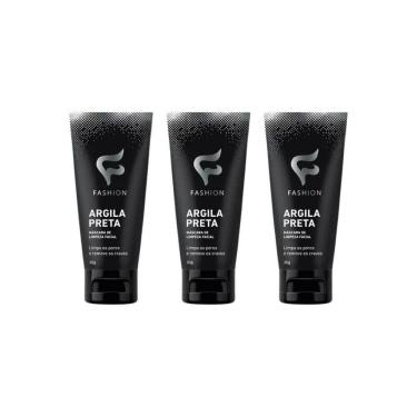 Imagem de Mascara Facial Fashion Argila Preta Remove Cravos 30G - 3Un