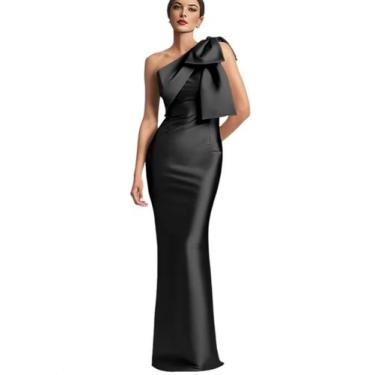 Imagem de Vestido TORYEMY Mother of the Bride preto acetinado tamanho 16