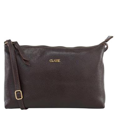 Imagem de Bolsa Feminina Classe Couro Crossbody Matelassê, Chocolate 3151