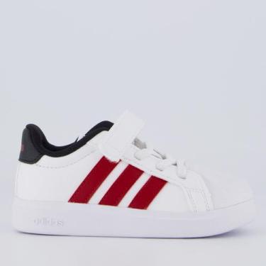 Imagem de Tênis Adidas Streettalk Branco e Vermelho Infantil, 25