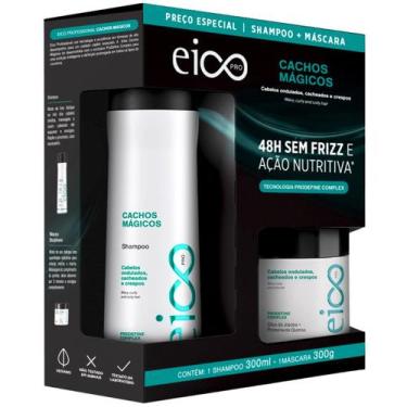 Imagem de Kit Eico Shampoo 300ml + Máscara 300ml Cachos Mágicos - Eico Pro