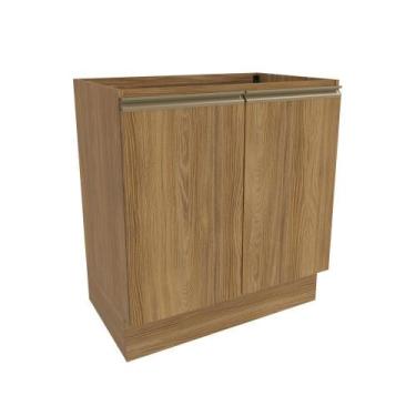 Imagem de Balcão Celeste Kappesberg 100% Mdf 2 Portas Nogueira 80cm