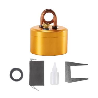 Imagem de UGPLM Fogão portátil para camping, à prova de vento, leve e compacto, ideal para caminhadas, piqueniques, ferver água e fazer churrasco ao ar livre, Ouro