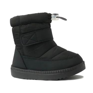 Imagem de REDVOLUTION Botas Infantis Unissex De Nylon Para Neve, Bota De Cano Médio Com Pele Sintética Para Atividades Ao Ar Livre (350 Preto, Criança 10)