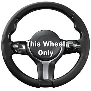 Imagem de Capa de volante para BMW X3 X5 M3 3 5 Series 328i 320i 330i 325i 528i 535i 530i 540i, capa de volante de carro para 2 4 6 séries X4 X5M X6 X6M M2 M4 M5 M6 acessórios (preto perfurado)