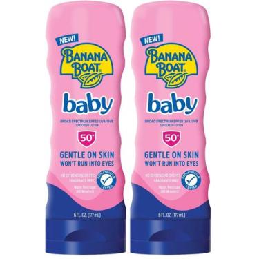 Imagem de Protetor solar para bebês Banana Boat SPF 50 177ml Pacote com 2