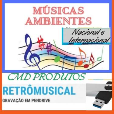 Imagem de Pen drive 8gb com Músicas = Para Ambientes - Nac. e Internac. (mp3) Em Pastas