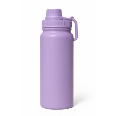 Imagem de Garrafa Térmica Inox 800ml – Parede Dupla, Isolamento a Vácuo,12h frio, 8h Quente, Infusor, Tampa Antivazamento, Ideal para Academia, Escritório e Viagem Alça Dobrável BPA Free (LILÁS)