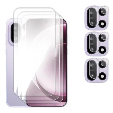 Imagem de Para OnePlus 15 5G, Protetor de Tela Transparente de Cola Completa de Vidro Filme de Lente de Vidro Temperado 3 pcs Vidro Temperado Frontal 3 pcs Filme de Lente de Câmera