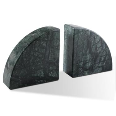 Imagem de Karibiber Suporte de livros de mármore para prateleiras, suportes antiderrapantes para livros pesados, rolha de livros resistente para CDs, suporte de prateleira de livros de luxo, design de quarto de