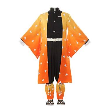 Imagem de Nuoqi Zentisu Tanjiro Cosplay Adulto Giyuu Tomioka Outfit Shinobu Anime Fantasia de Halloween, Amarelo, Meduim