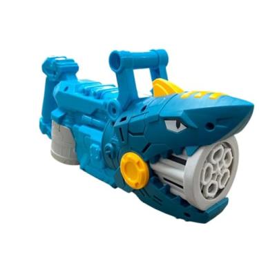 Imagem de Pistola de Bolhas Infantil, Azul, Plástico, 21x10x8cm, com Frasco 70ml, para Crianças Acima de 3 Anos, Funciona com 2 Pilhas AA