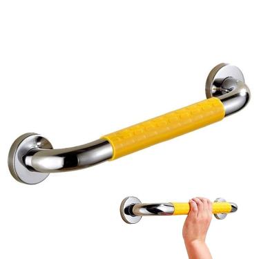 Imagem de Barra Alça De Apoio Suporte Antiderrapante 40cm Acessibilidade Banheiro Escada Corrimao Idoso Gestante Acessibilidade