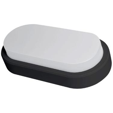 Imagem de Luminária Arandela Oval 8w Led 6500k Demi 9319 Ip65 Preta