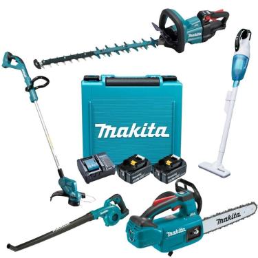 Imagem de Kit Jardinagem Profissional Makita 18v - Aparador De Grama, Aparador De Cerca Viva, Soprador, Motoss
