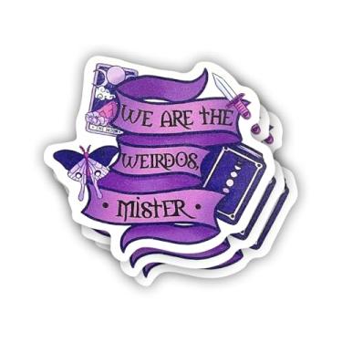 Imagem de (3 peças) Adesivo We are The Weirdos Mister com frases motivacionais sarcásticas citação humorística decalque de vinil para Kindle, laptop, garrafa de água, capacete rígido de telefone, adesivo de