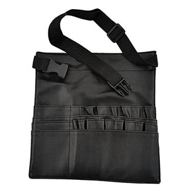 Imagem de Porta-Saco de Cintura para Pincéis Maquiagem Bolsa Cosméticos com Múltiplos Bolsos Cinto Ajustável Ferramentas Couro PU Macio Nylon Higiene Artistas Profissionais Armazenamento Pessoal