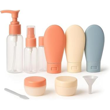 Imagem de Kit de Viagem 11 Frascos Recarregaveis Para Shampoo Condicionador Sabonete Creme Alcool em Gel Maquiagem e Cosmeticos em Geral – Premium