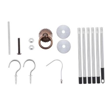 Imagem de Generic Kit completo para de escada retrátil com haste de extensão para substituição de corda e gancho de abaixamento de sótão, Haste de Tração de