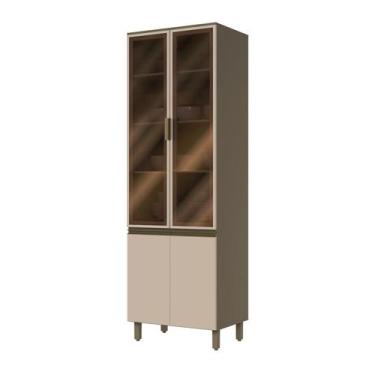 Imagem de Cristaleira 04 Portas 71,5 cm Connect Duna/Cristal - Henn