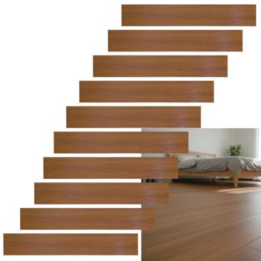 Imagem de Piso Vinilico Autoadesivo Chao Madeira Falsa 1m2 Sala Estar Quarto Cozinha Copa Banheiro Lavanderia Obra Reforma