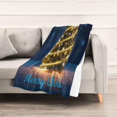 Imagem de Wassud Cobertores e mantas de Natal 152,4 cm x 228,6 cm Decorado Árvore de Natal Cobertor para sofá, cadeira e decoração de casa