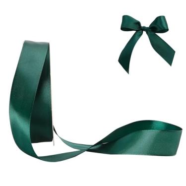 Imagem de HYSSINOWRAP Fita de cetim decorativa para embrulho de presente, 2,5 cm de largura, várias cores disponíveis (verde 092, 2,5 cm)
