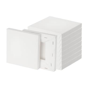 Imagem de PATIKIL Tela de pintura, pacote com 10, tela de algodão em branco, 10 x 12 cm, prancheta, conjunto de tintas a óleo, materiais de arte para aquarela, guache acrílico, têmpera